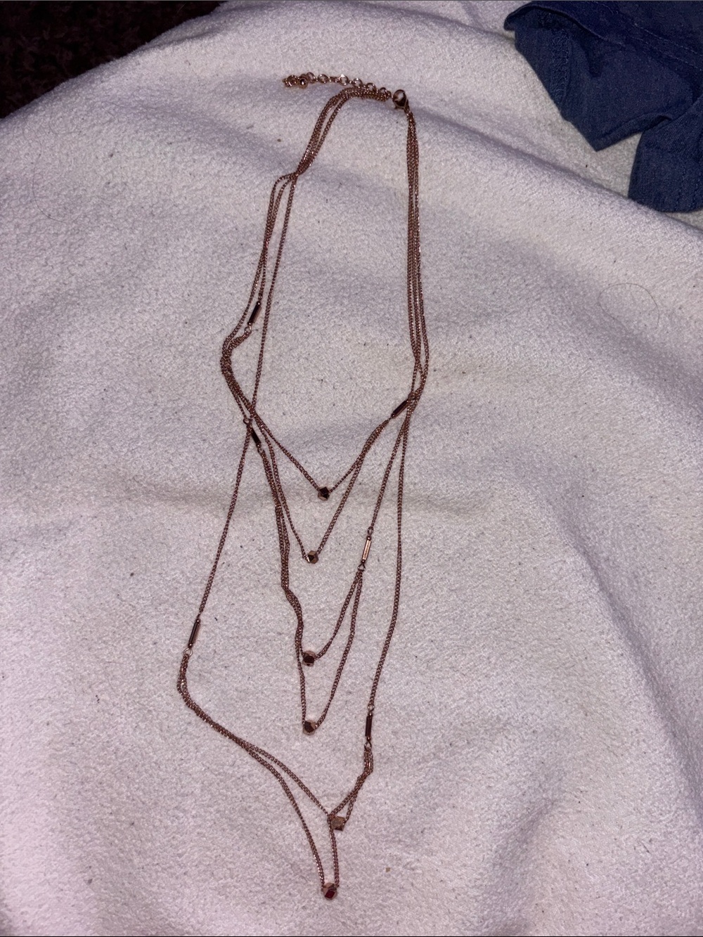 Multi-Layer Rose Gold Drop Necklace - Women Jewelry